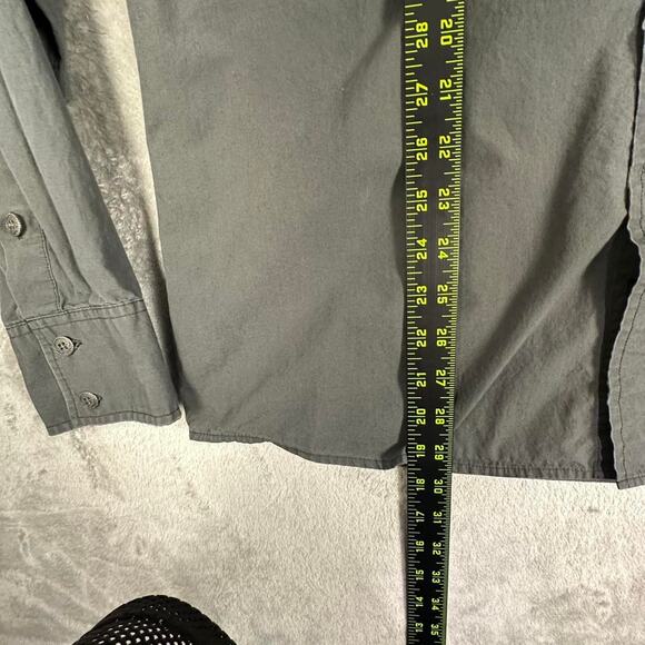 Vintage Y2K Roar Men’s Grey Embellished Western Cross Design Button-Up Shirt L - Picture 5 of 8